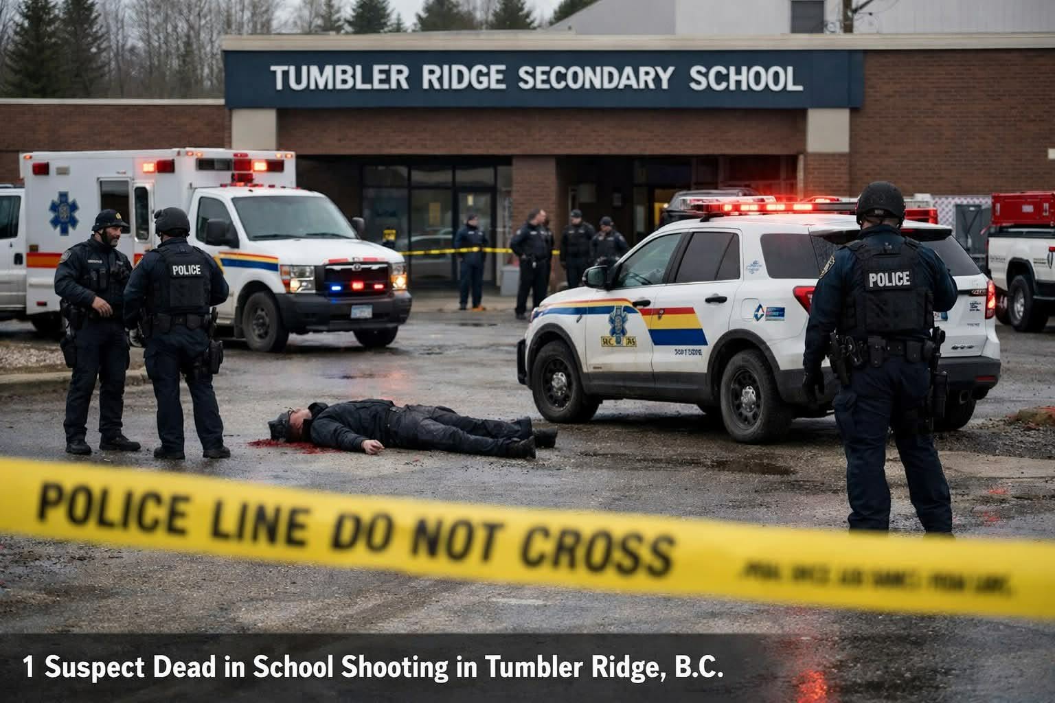 1 suspect dead in school shooting in Tumbler Ridge, B.C